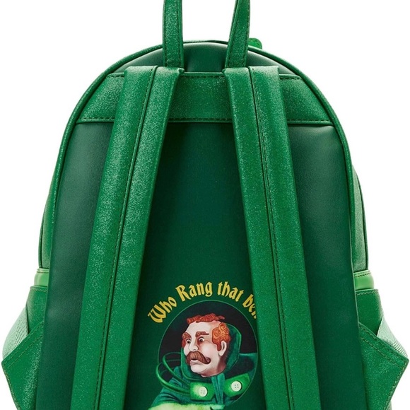 NEW Loungefly The Wizard of Oz Emerald City Glow-in-the-Dark Green Backpack - Picture 4 of 6